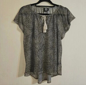Bobeau Animal Print Blouse